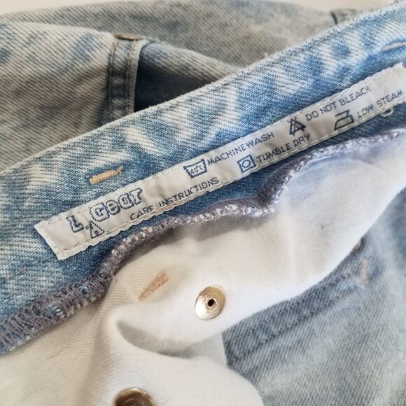LA Gear Vintage Baggy Y2K Jeans High Rise Tapered SIZE 9 Light Wash Skater - Picture 11 of 14